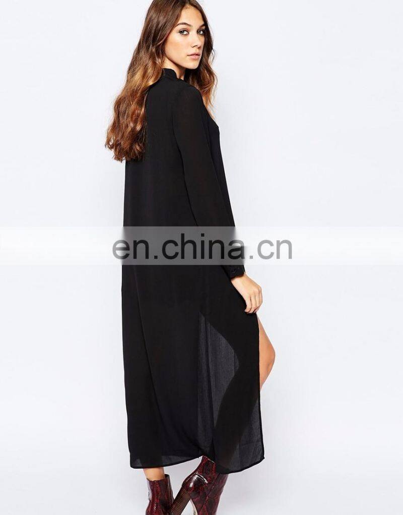 Cool fashion Long sleeves lady causal kimono cardigan in chiffon