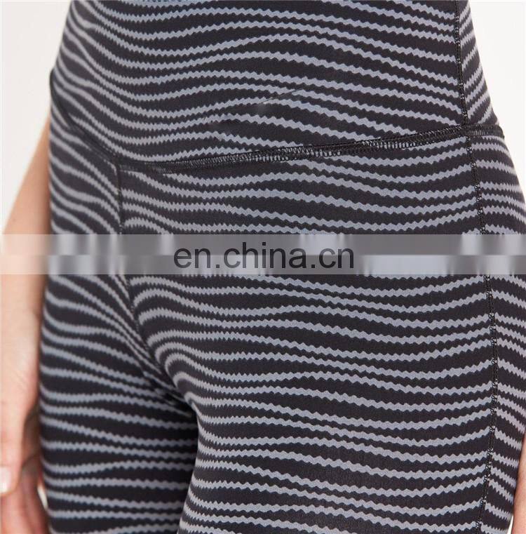 High rise cute striped legging for winter