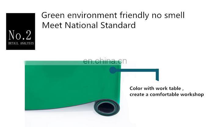 workbench with working esd antistatic rubber mats