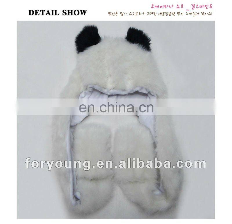 one piece plush animal hat scarf glove