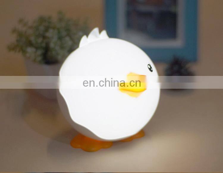 Latest fashion cute cartoon animal LED light wholesale price cute duck night lamp for kids