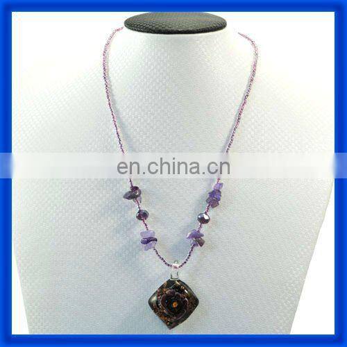 Top selling latest fancy long thin sliver chain necklace with two special pendant