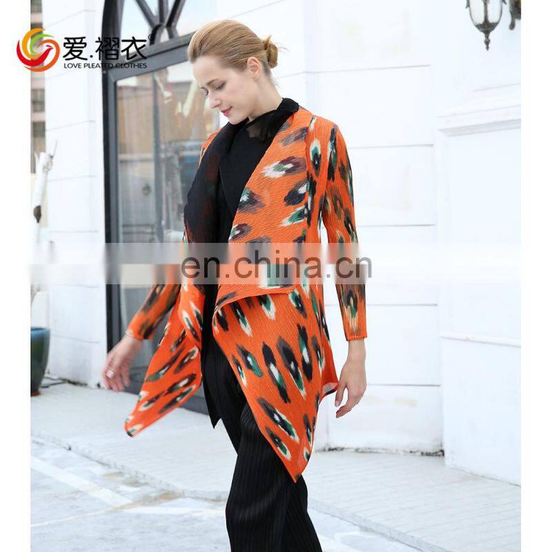 New European style coats autumn long overcoat ladies without clothes with buttons