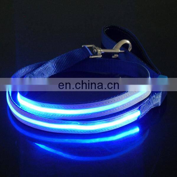 Popular electric flashing dog leash adjustable dog leash colorful leash