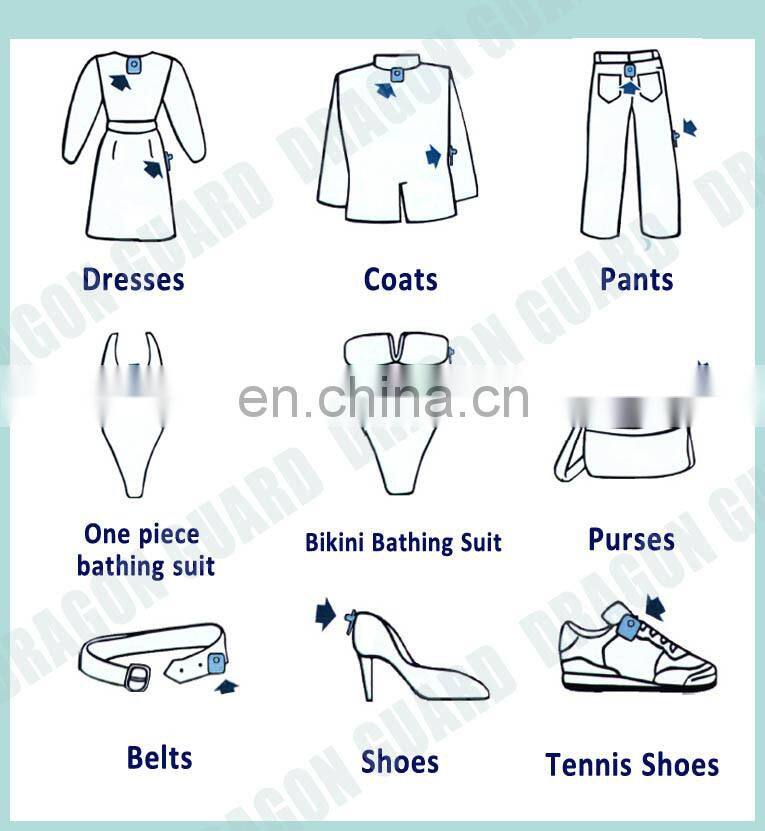 Factory Supply EAS anti-theft security clothing tag for garment factory