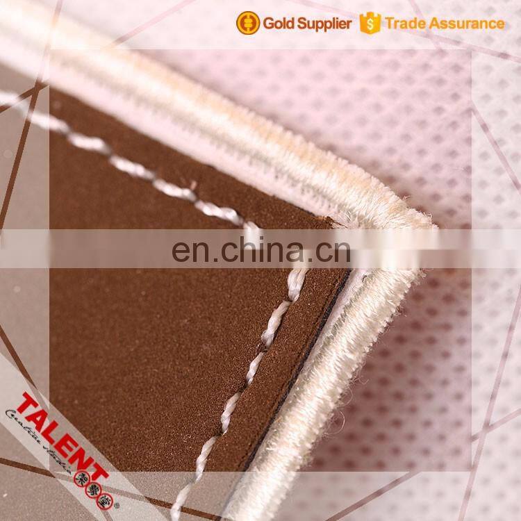 custom hot stamping brand logo bordure border jeans small leather patch sewing canvas for decoration