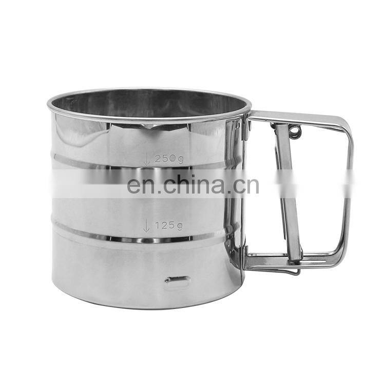 Handheld Cup Shape Stainless Steel Flour Sifter