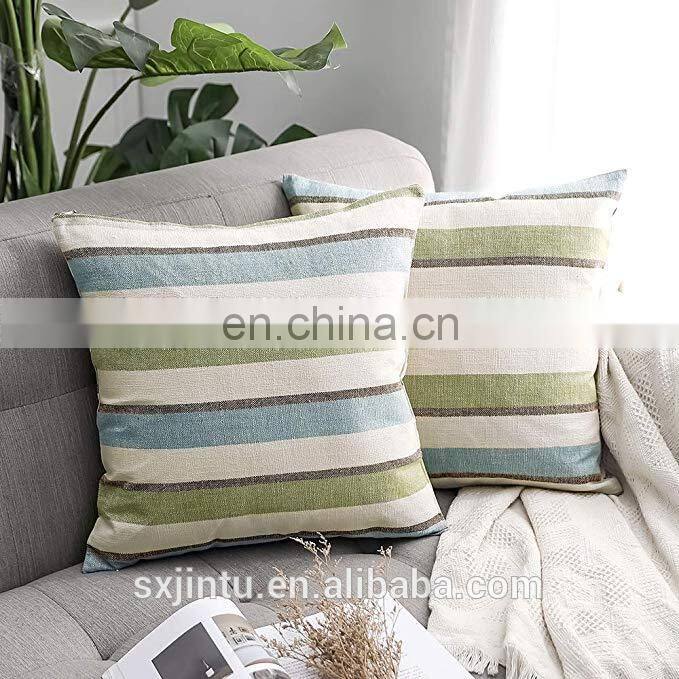 Decorative Classic Retro Stripe Throw Pillow Covers Cushion Case for Sofa Bedroom