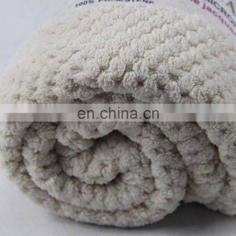 Factory Manufactured Super Soft Polyester Coral Fleece Travel Blanket