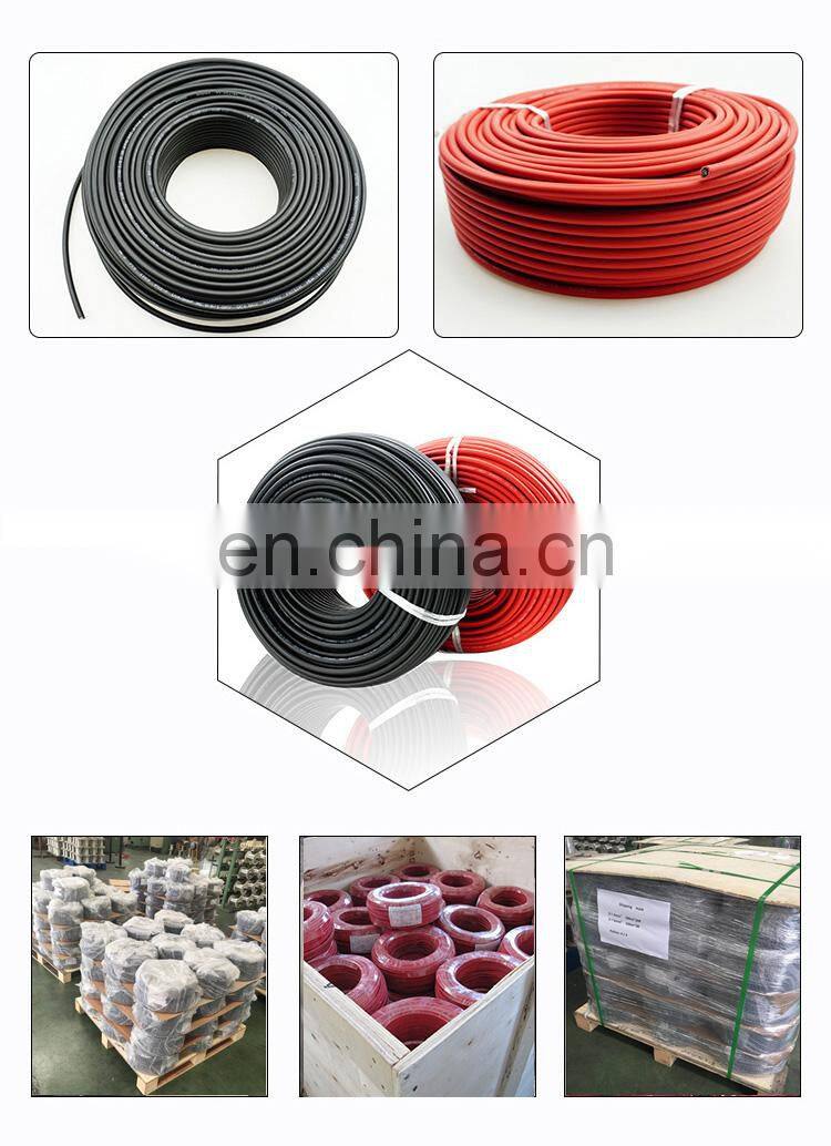 low smoke PVC material 6mm2 solar cable