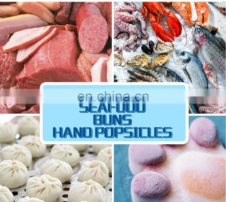 Stainless steel kitchen commercial display freezer 2 doors counter table top freezer