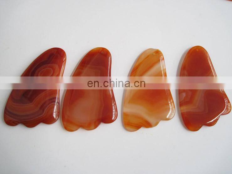 Natural guasha scraper agate jade guasha masaj aletleri stone scraping tool