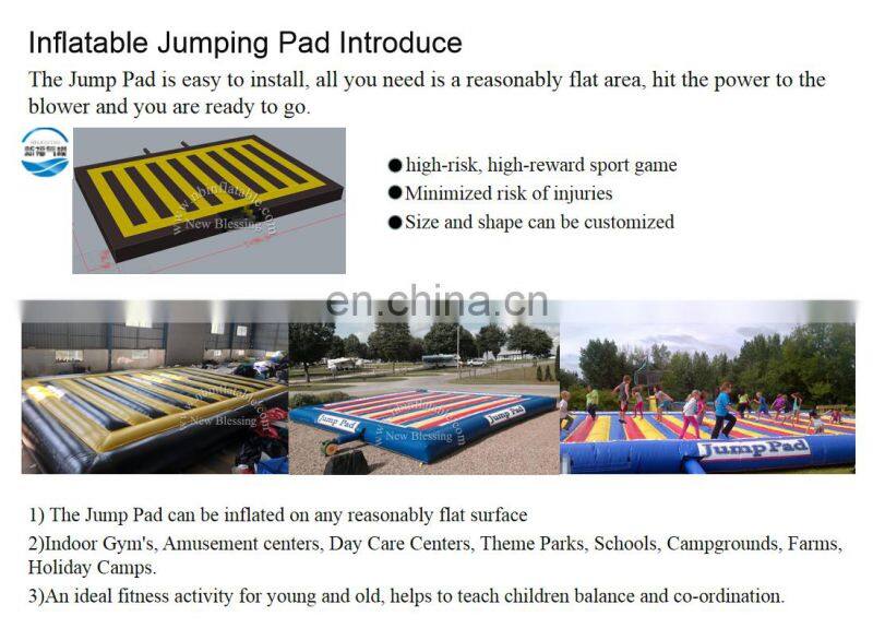 Indoor inflatable jump pad kids bouncy jumping floor,hight quality inflatable jump pad for kid