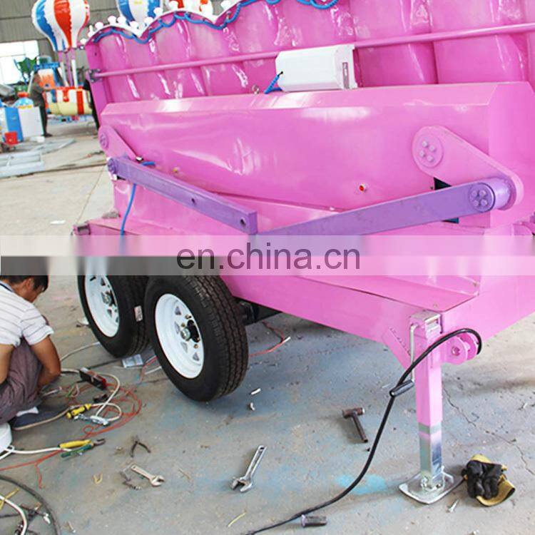 hot selling adventure park amusement swing crazy wave rides with trailer