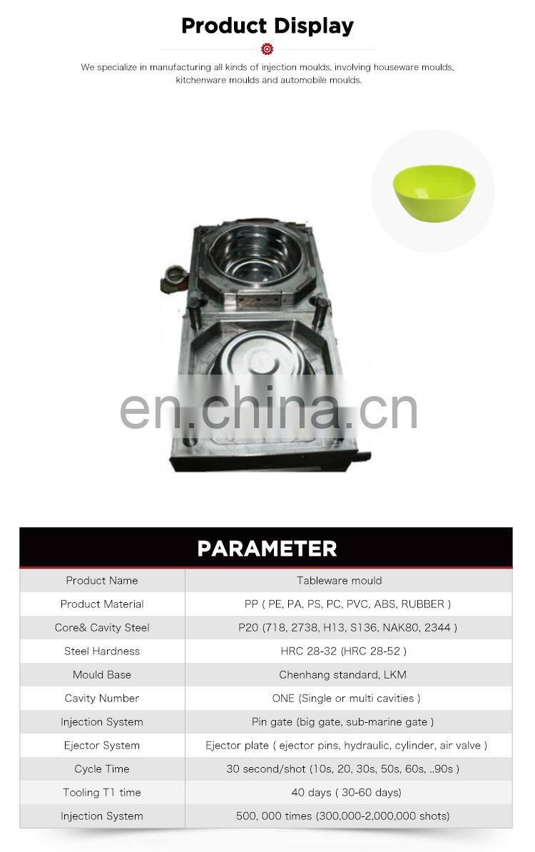 big size custom thin wall cutlery maker plastic bowl mold