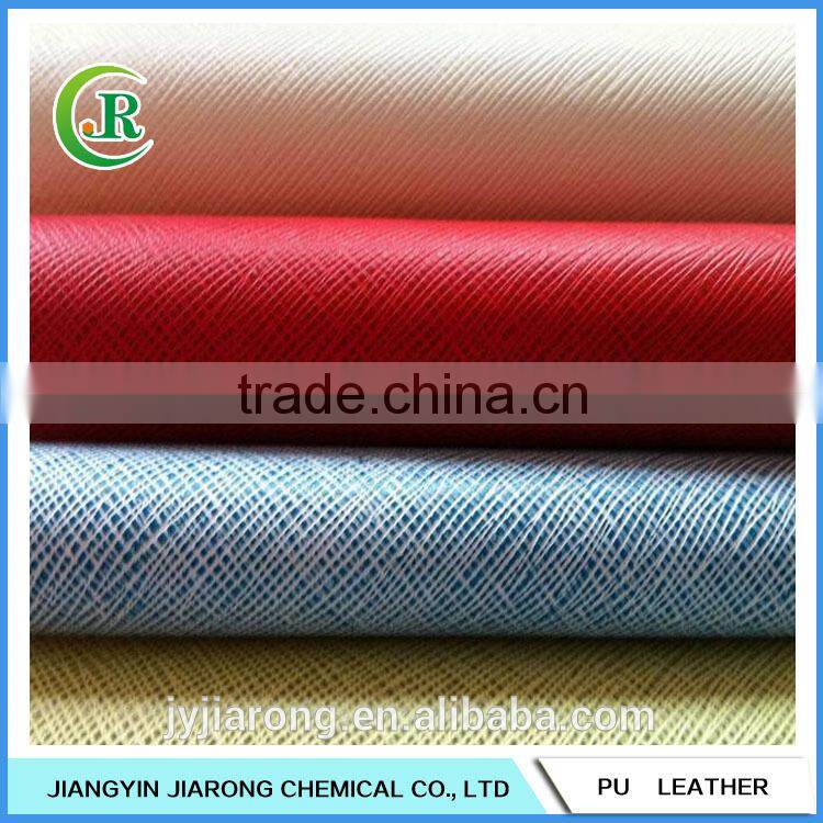 Cross Pattern PVC Leather for Bags