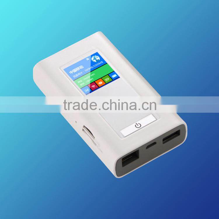 unlocked network LTE FDD dual sim 4g wifi router with power bank