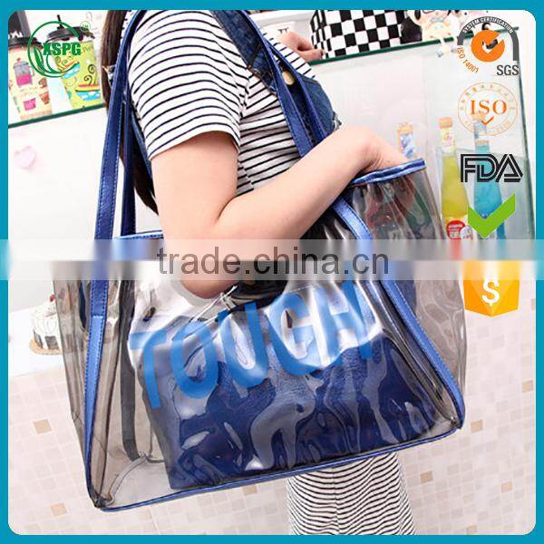 Simple Designed Fancy Pvc Handle Bag for Shopping from China