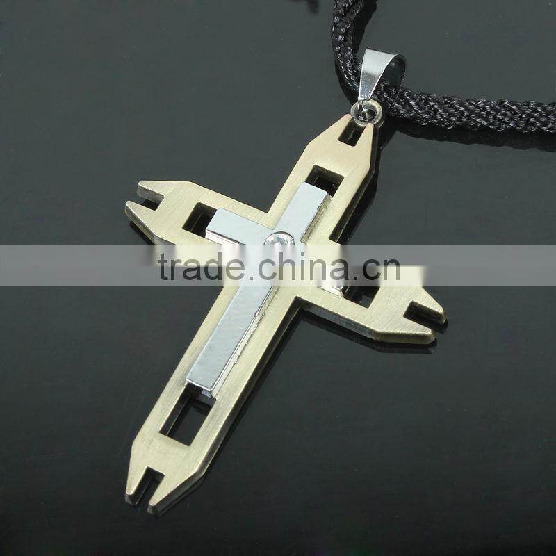 Titanium steel pendant cross