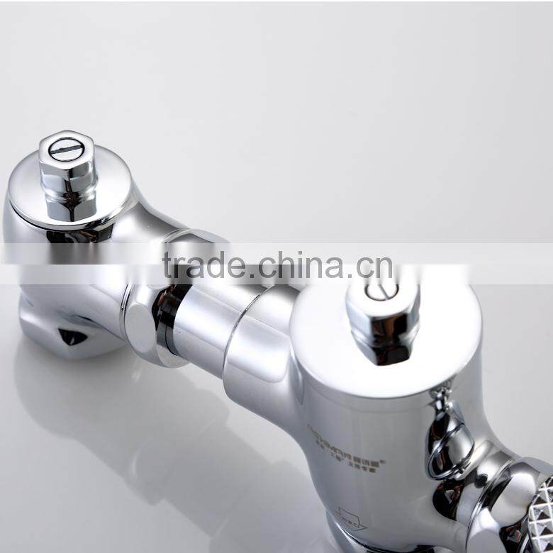 new design Chrome plated solid brass foot control toilet flush valve