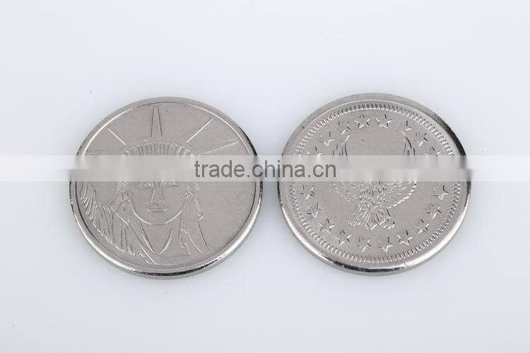 Competitive price durable drink silver color brass token