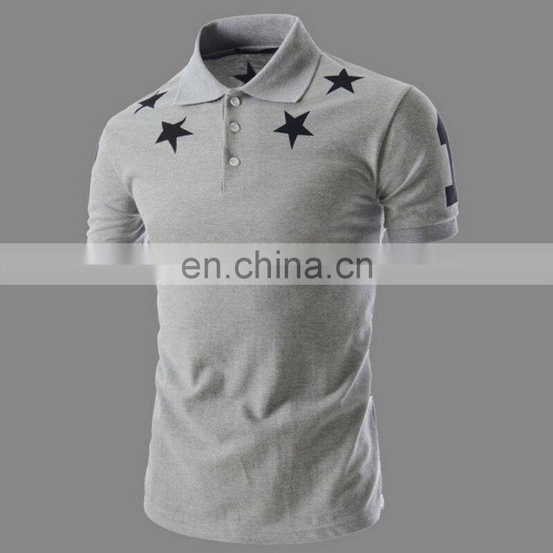 fashion style star printing polo shirt
