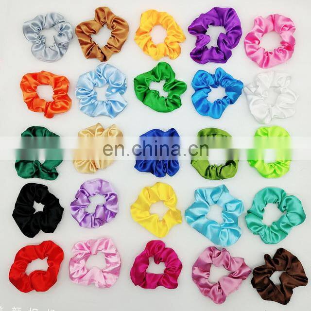 Women Girls Fashionable Accessories Elastic Hair Scrunchies Satin Hair Ties For Kids