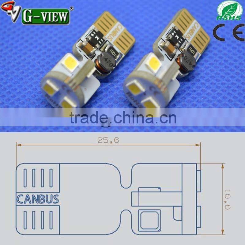 new arrival no error epistar 3030 24v car led light t10 6smd 3030 non polar