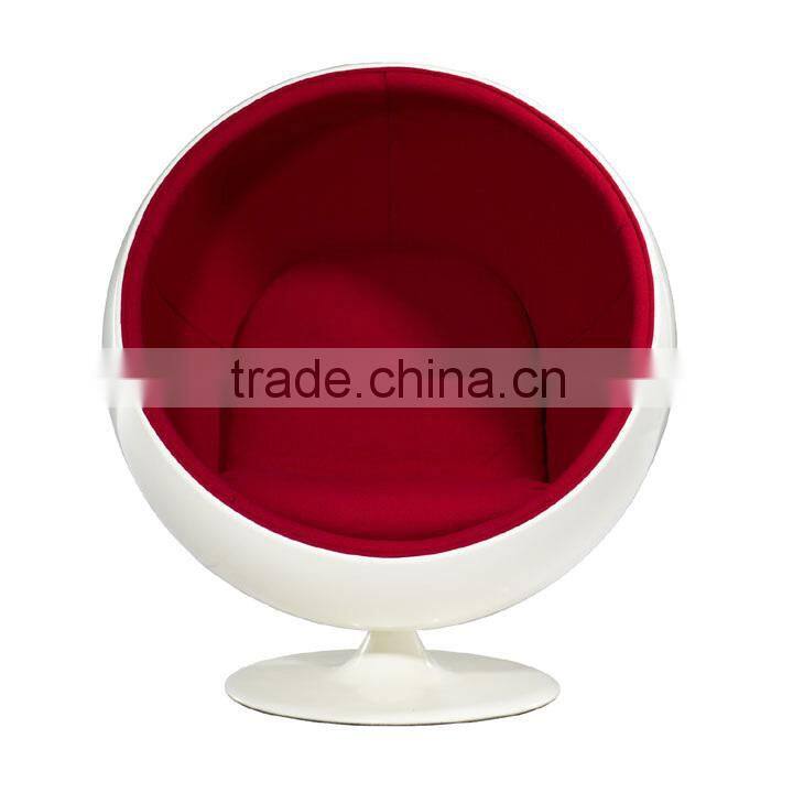 Colorful leisure ball shape fiberglass chair