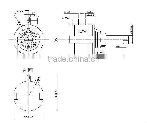WXD3540 precision wire-wound potentiometer 10k ohm
