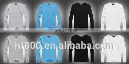 Bulk in Stock,Sublimation Blank color long sleeve T shirt,Cotton ,low Price,small MOQ,S-XXXL size