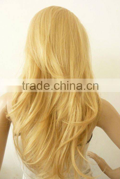 Wholesale good quality and not dry tangle free deep wave 100% European hair full lace wig
