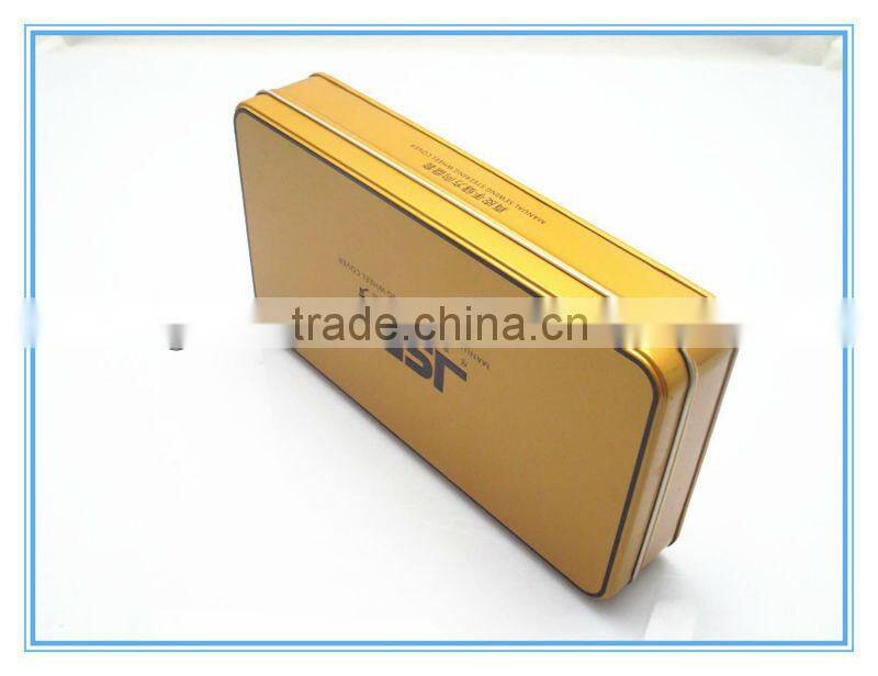 SGS high quality rectangular colorful tin box with lid