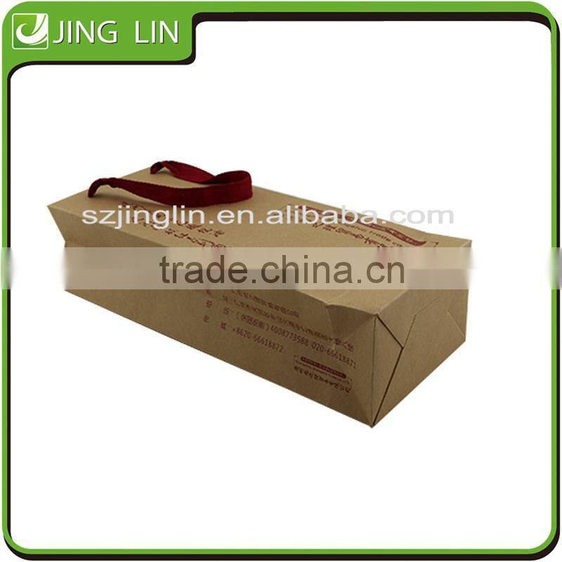 Fashionable foldable kraft paper gift bags for women