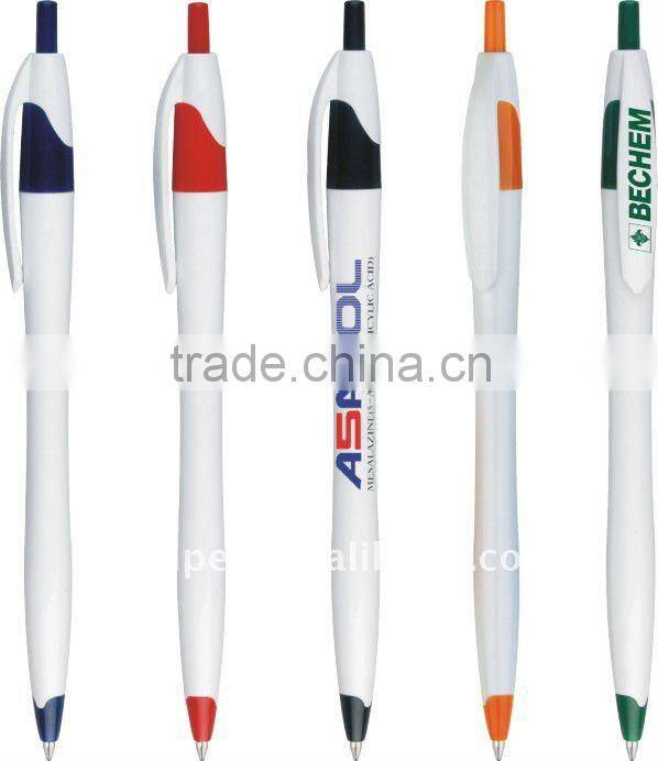 Valin promotional Retractable metal clip banner pen banner flag ball pen