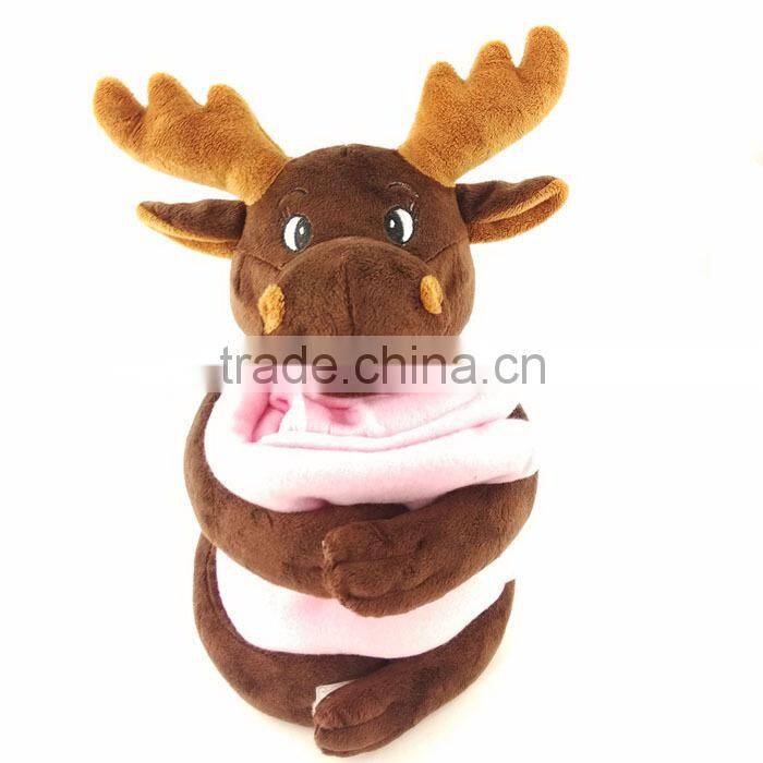plush toy blanket/plush toy with blanket/baby blanket with plush toy