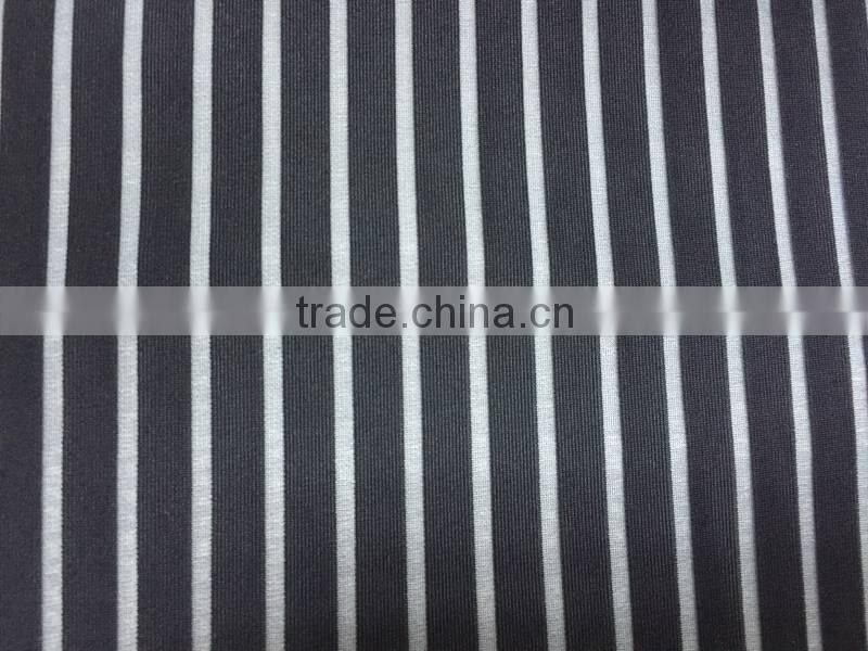 100 polyester stripe organza fabric for fashion cloth China supplier