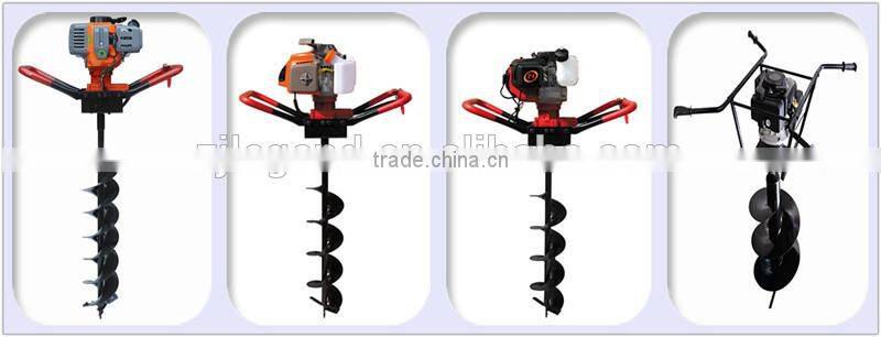 52cc gasoline earth auger machine with 100mm,150mm,200mm bit