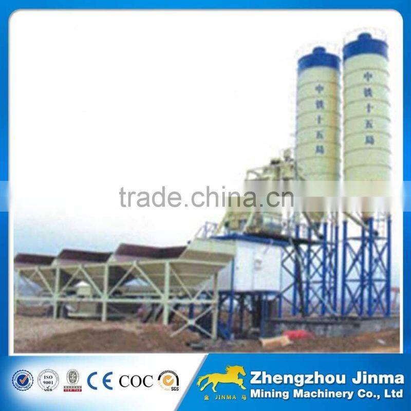 Stationary concrete mixing plant with capacity from 25 m3/h to 80m3/h