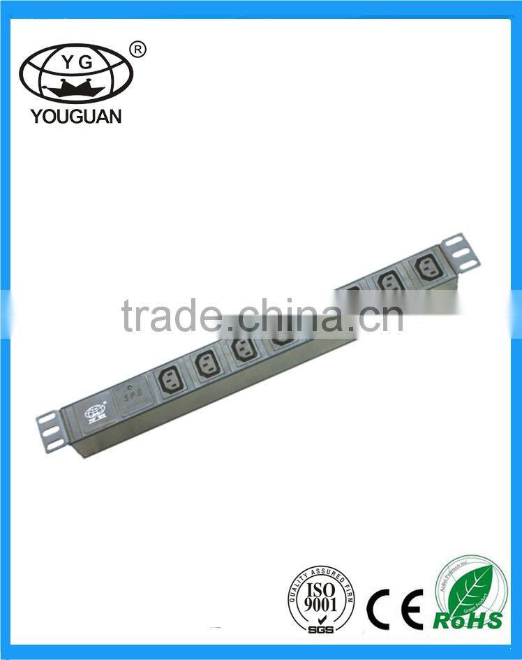 C13 8 ways type New Model Industrial PDU Socket with lightning protection