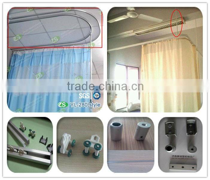 polyester flame retardant privacy rail ceiling curtain