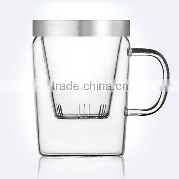 Samadoyo Elegant 350ml Glass Tea Mugs with Glass Deeper/ Filter/ Infuser on Sale