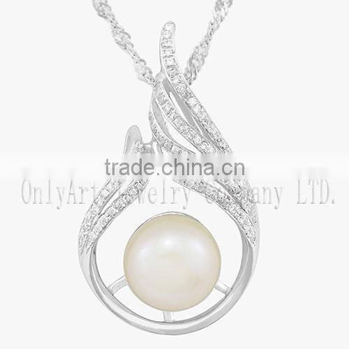 S925 sliver jewelry pearl pendants freshwater pearl girls pendants
