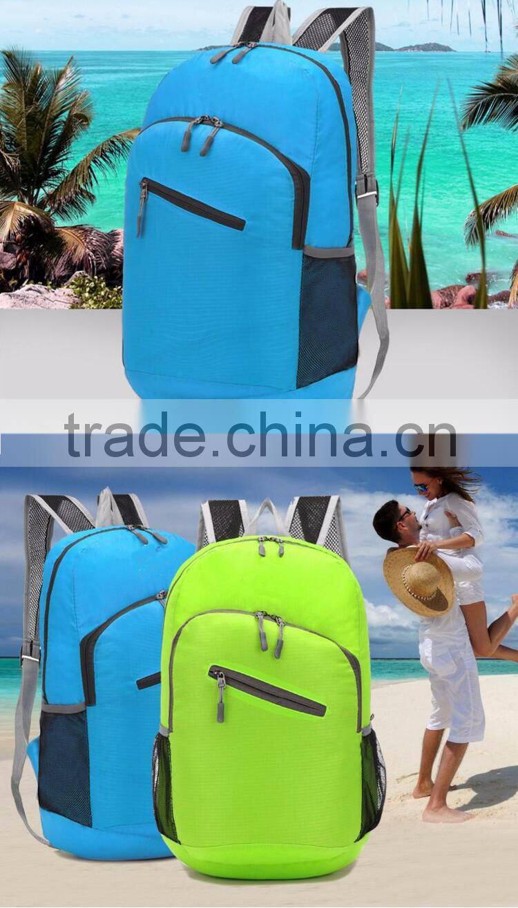 outdoor can be folding traveling backpack ultra light hiking shoulder bag