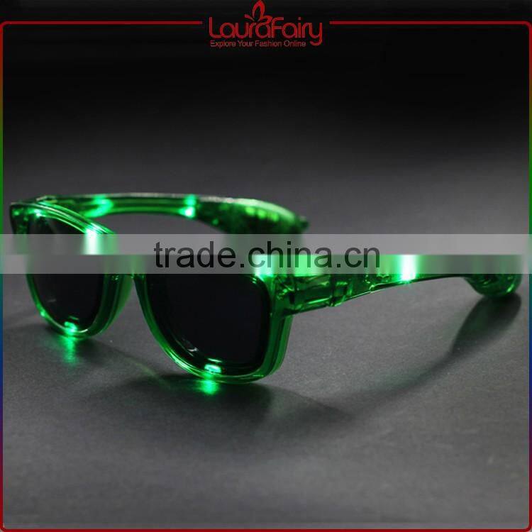 Laura Fairy 2016 Hot Product China Manufacture Kids Green LED Party Sunglasses