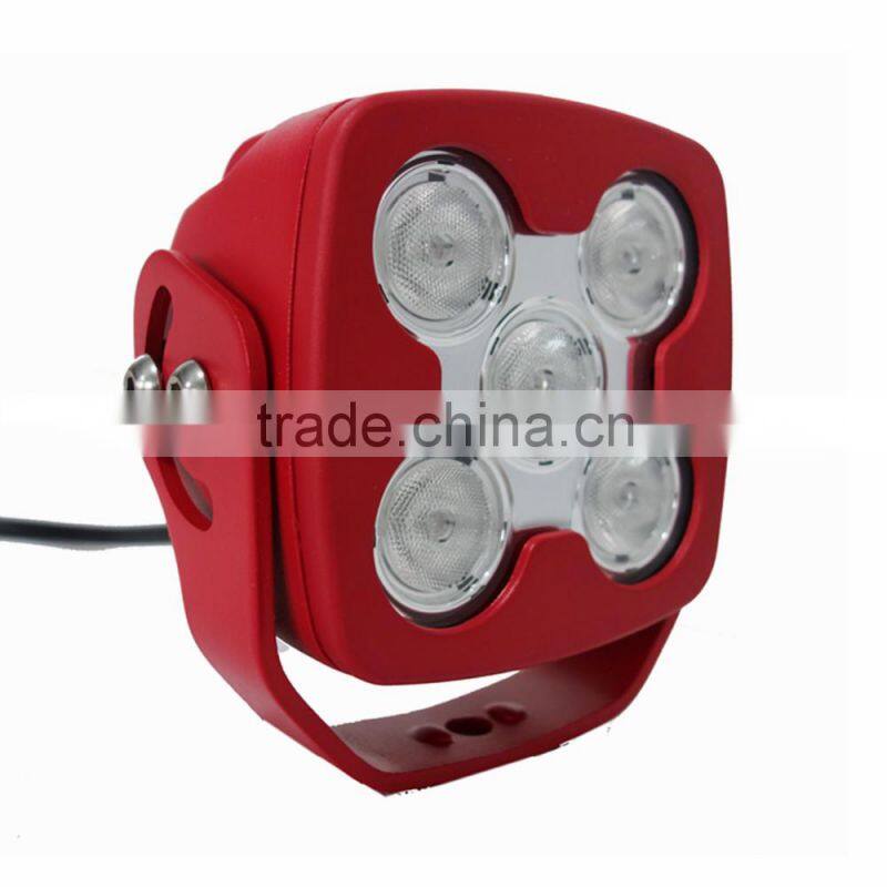 Shenzhen high power black &red 4.6 inch 50w led car motorcycle work lights