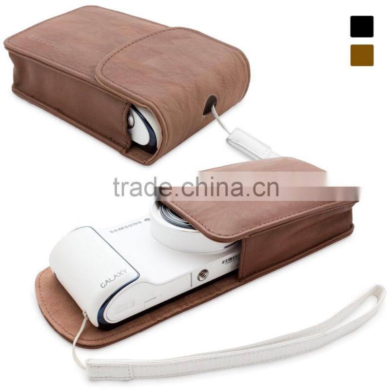 Top Grade New Travel Protective Brown PU Leather Camera Case
