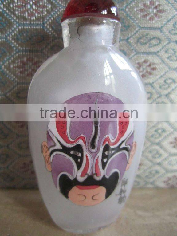 Chinese Traditional snuff box c/w Peking opera facial masks