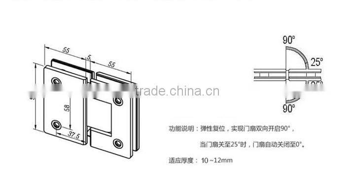 stainless steel glass shower door pivot hinge/adjust shower door pivot hinge