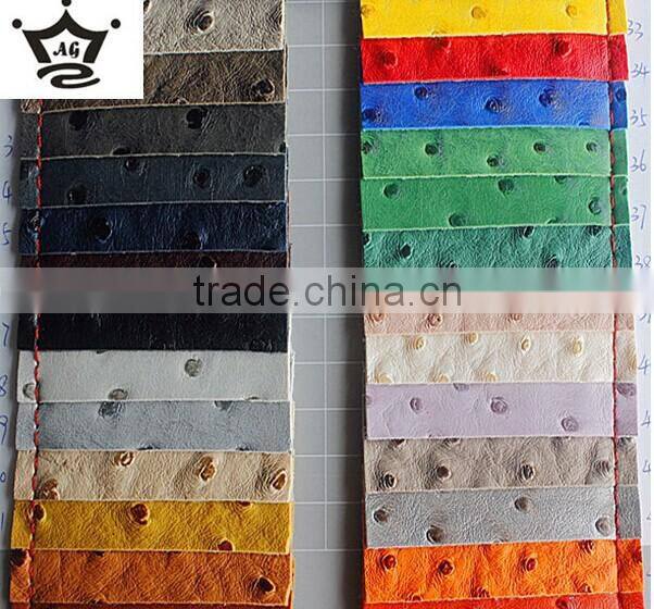 2015 newest Ostrich pattern pu leather for fashion for bags A1628